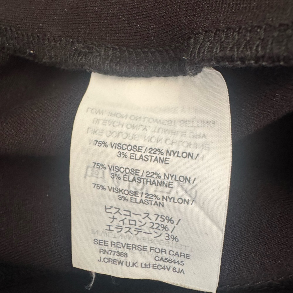 J. Crew Black Pixie Legging Pants With Exposed Ba… - image 7